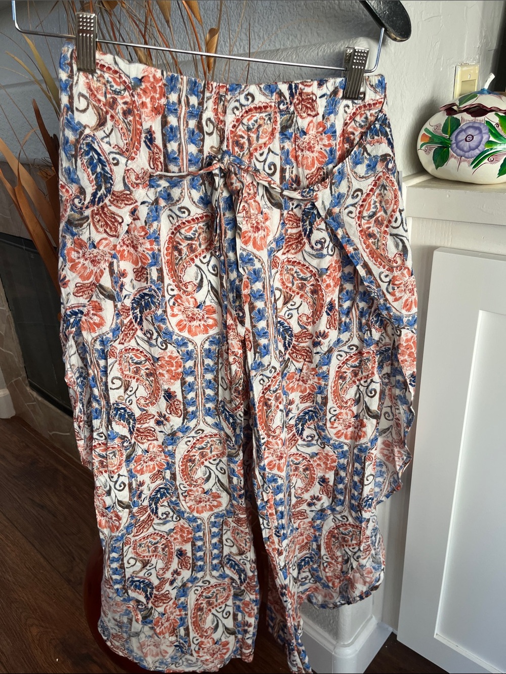 BCX Blue and Rust Paisley Flow bottoms